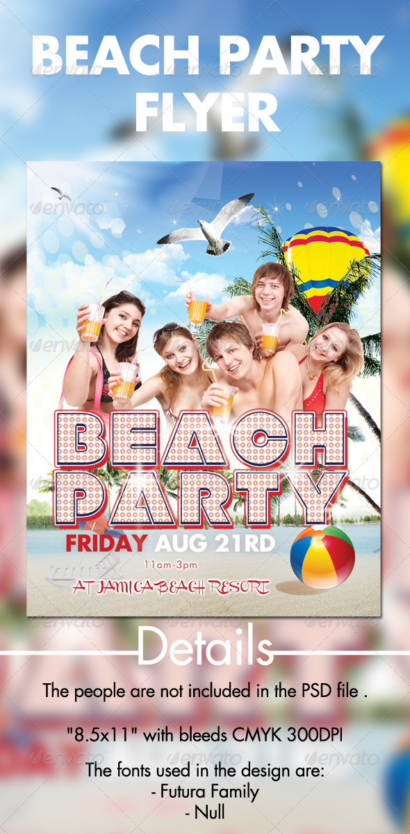 Beach Party Flyer - Clubs & Parties Events