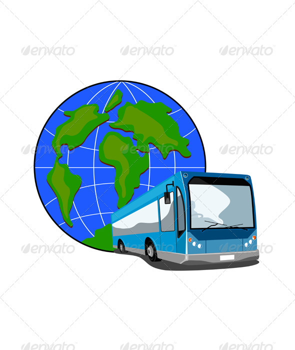 Shuttle Coach Bus Retro - Man-made Objects Objects