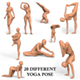 20 Different Yoga Workout 3D Model Collection