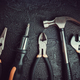 Basic Home Repair Tools On Black Background - PhotoDune Item for Sale