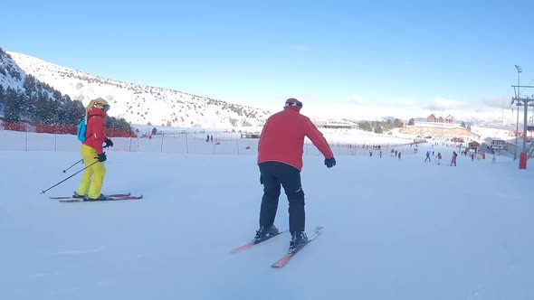 Skier at Chairlift Ski Resort