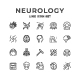 Set Line Icons of Neurology