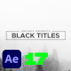 Black Titles 