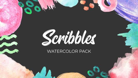 Scribbles. Watercolor Pack