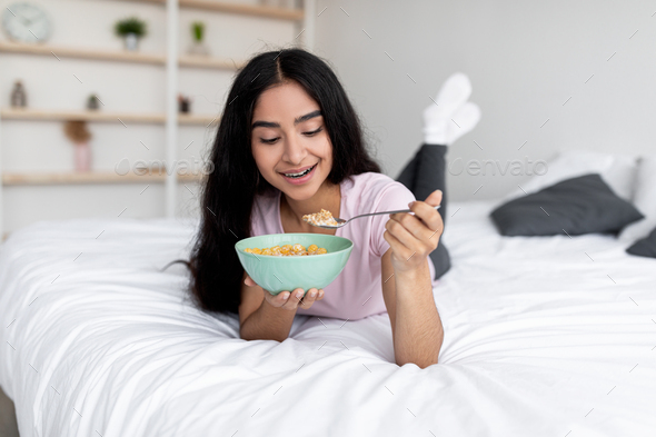 Eating cereal before clearance bed