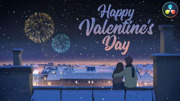 Happy Valentine's Day Card Animation [DaVinci Resolve]