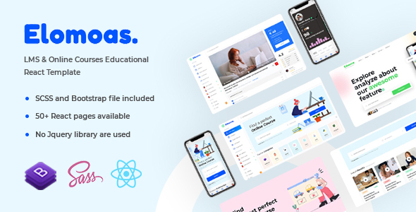 Great Elomoas - LMS & Online Courses Educational React Template