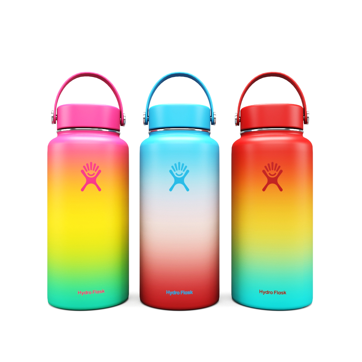 Ombré hydro flask ~ shaved ice limited edition - red white and