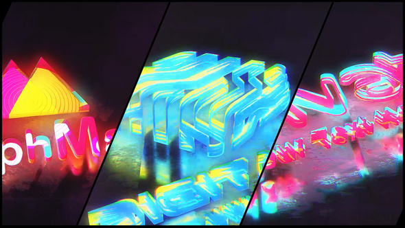 Colorful Abstract Extrusion Logo Reveal