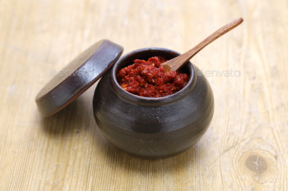 Tadegi, spicy condiment for korean whole chicken hot pot - Stock Photo - Images