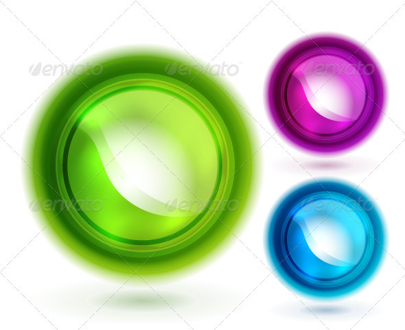 Colorful Vector Bubbles - Decorative Symbols Decorative