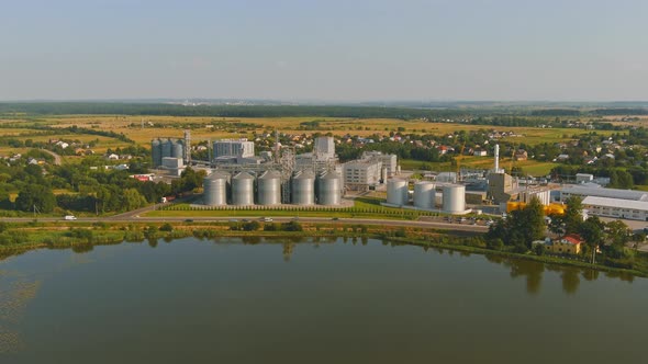 Oil Refinery From Industrial Area Aerial View Gas Petrochemical Industry Butter Refinery Tank alt