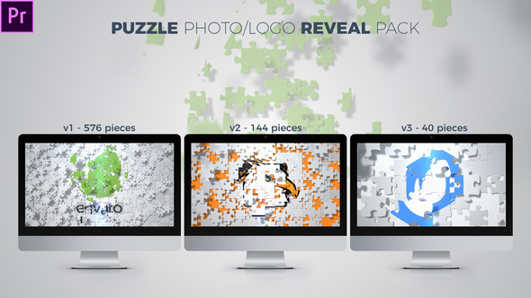 Puzzle Photo / Logo Reveal Pack - Premiere Pro Mogrt Project