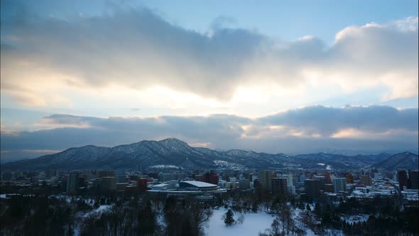 Beautiful Sapporo city and nature in Hokkaido Japan alt