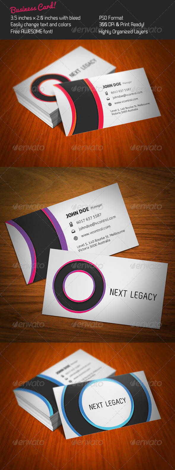 Circles Business Card - Corporate Business Cards