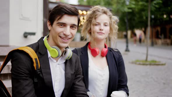 Closeup in Front of the Camera Portrait alt