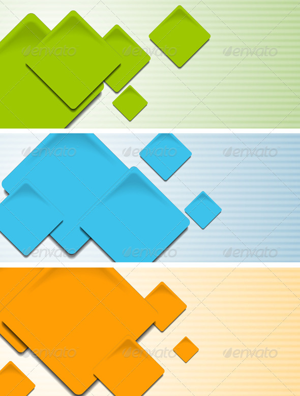 Bright hi-tech baners. Vector template - Backgrounds Decorative