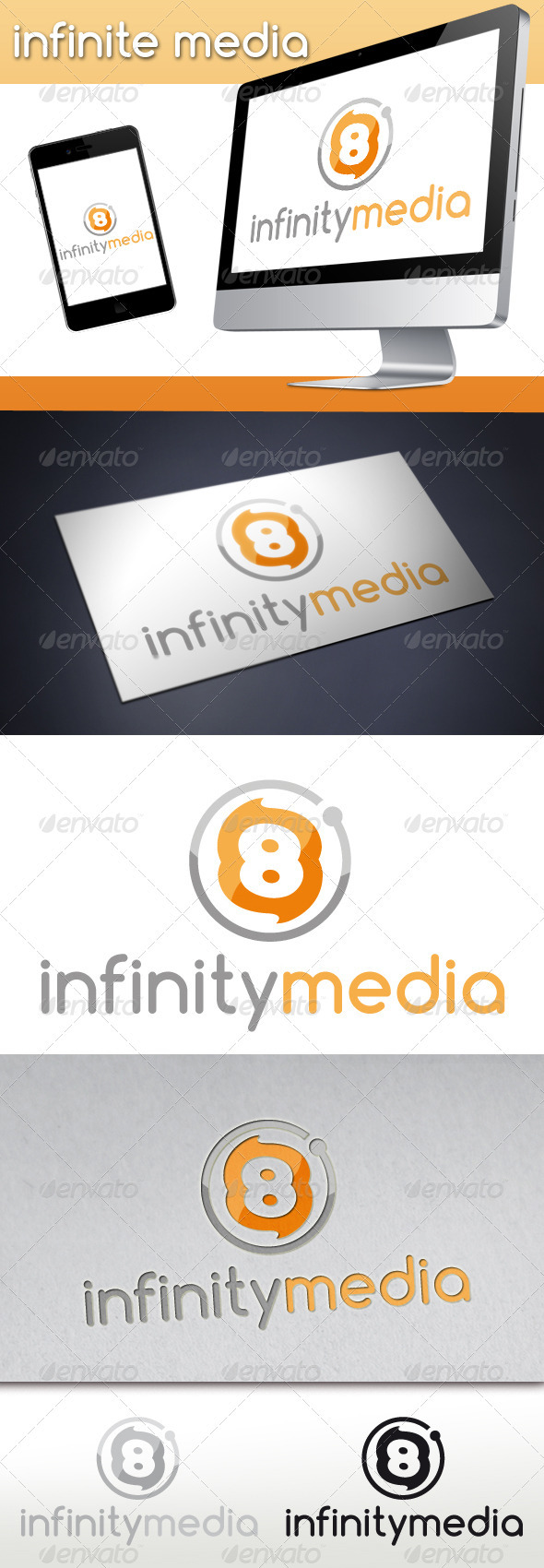 Infinity 8 Miedia Fire Logo - Numbers Logo Templates