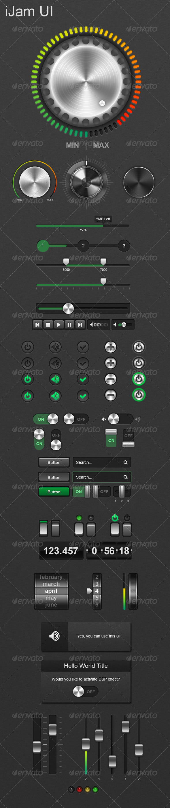 iJAM UI - User Interfaces Web Elements
