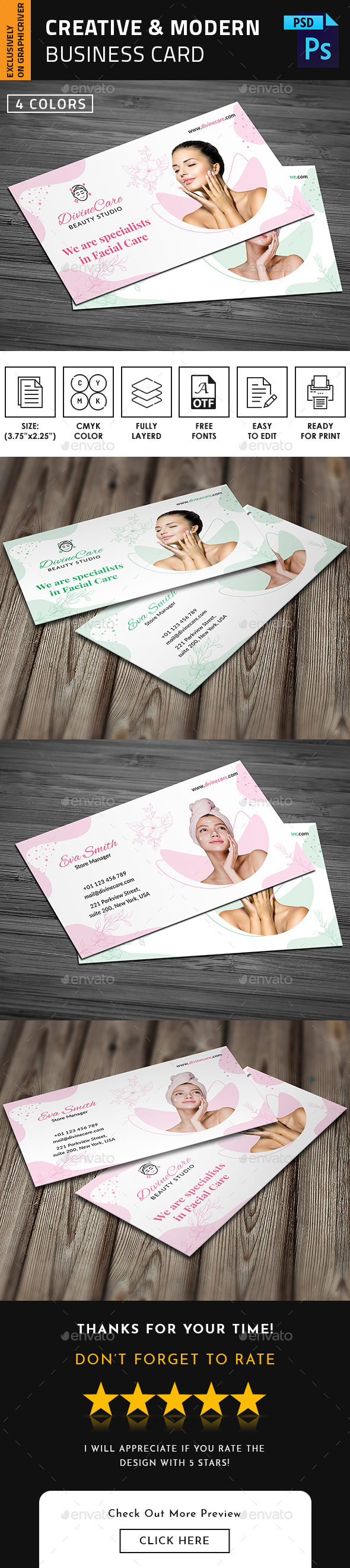Beauty Studio Business Card