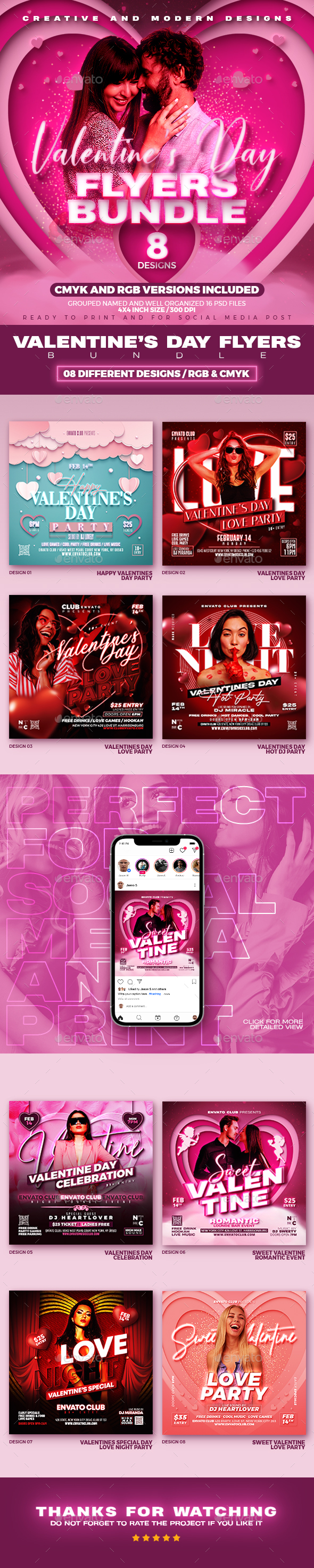 08 Valentine Party Flyers
