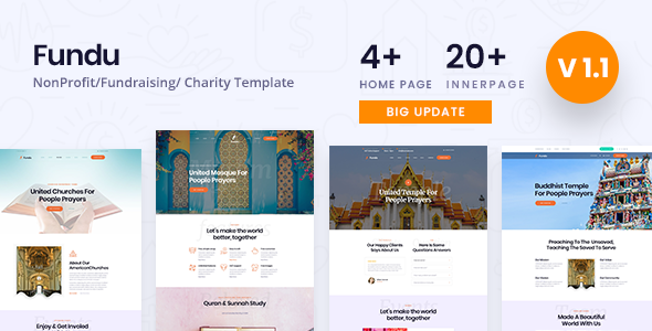 Fundu | Multipurpose Nonprofit Church HTML Template