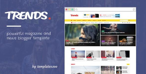 Trends - News/Magazine Responsive Blogger Template