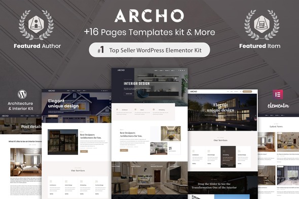 Archo - Architecture & Interior Elementor Template Kit