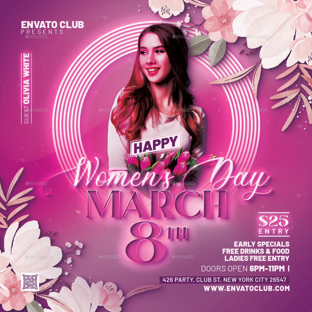 Womens Day Party Flyer, Print Templates | GraphicRiver