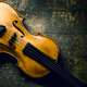 Violin on rustic wooden background from above. - PhotoDune Item for Sale