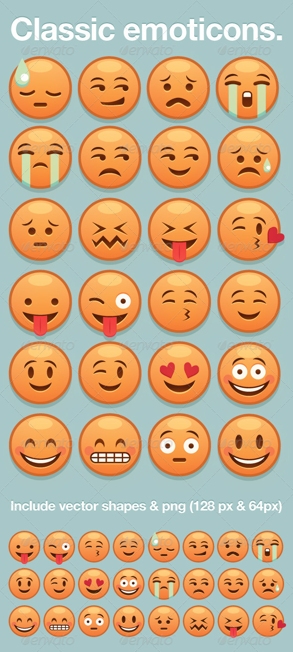 Classic Yellow Emoticon - Characters Icons
