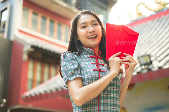 CHINESE NEW YEAR WOMAN - Stock Photo - Images