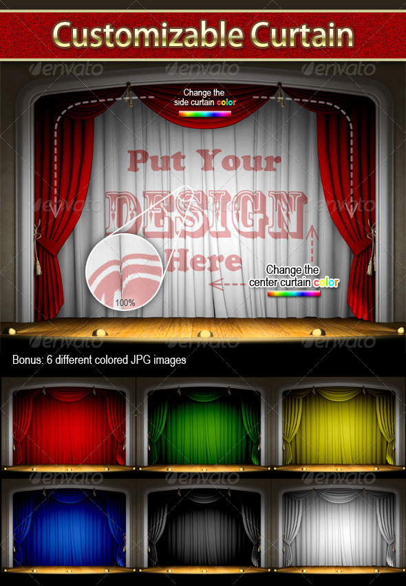 Customizable Curtain - Backgrounds Decorative
