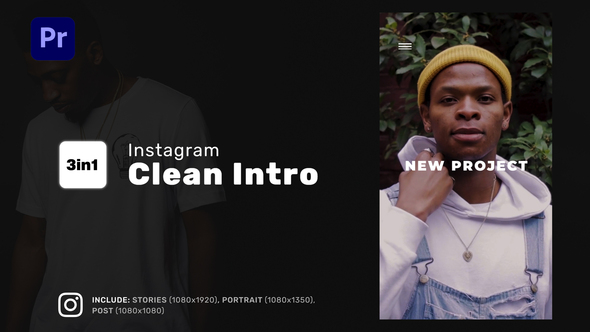 Instagram Clean Intro for Premiere Pro