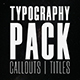 Typography Pack Callouts and Titles - After Effects - VideoHive Item for Sale
