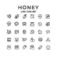 Set Line Icons of Honey