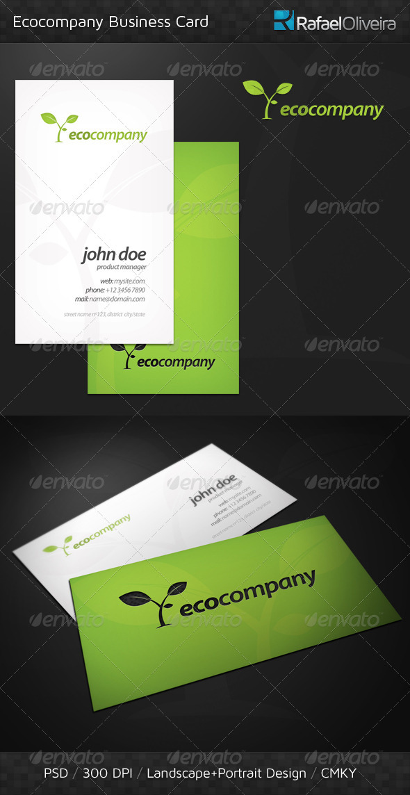 Ecocompany Business Card - Corporate Business Cards