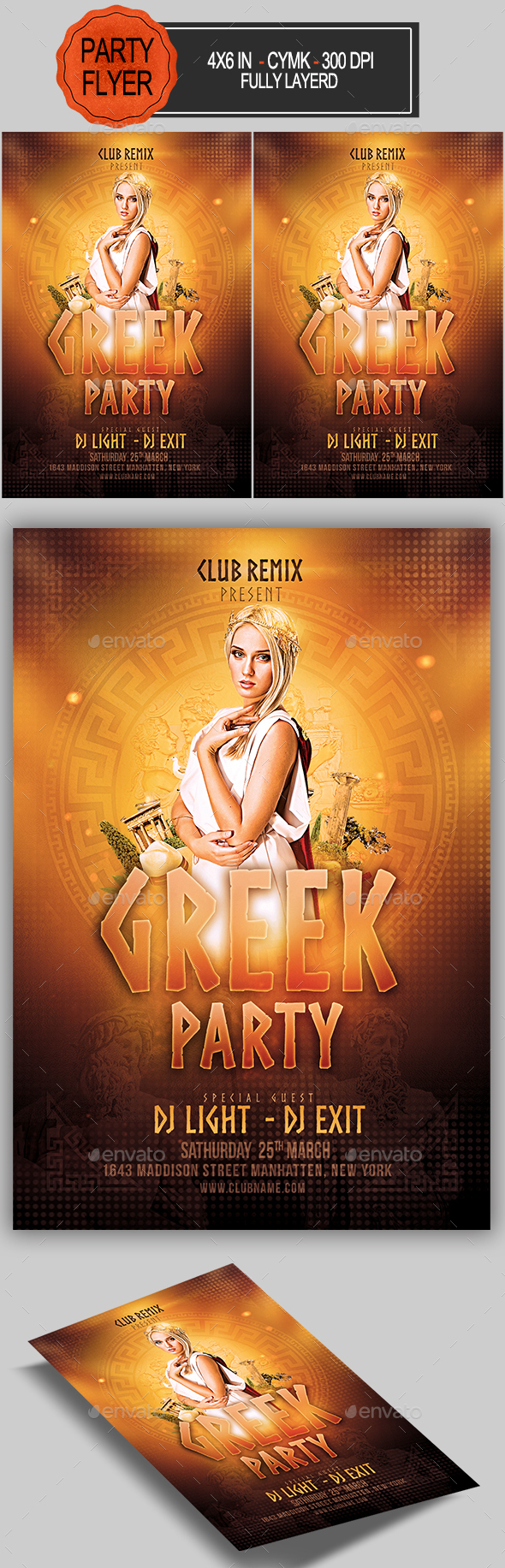 Greek Party Flyer