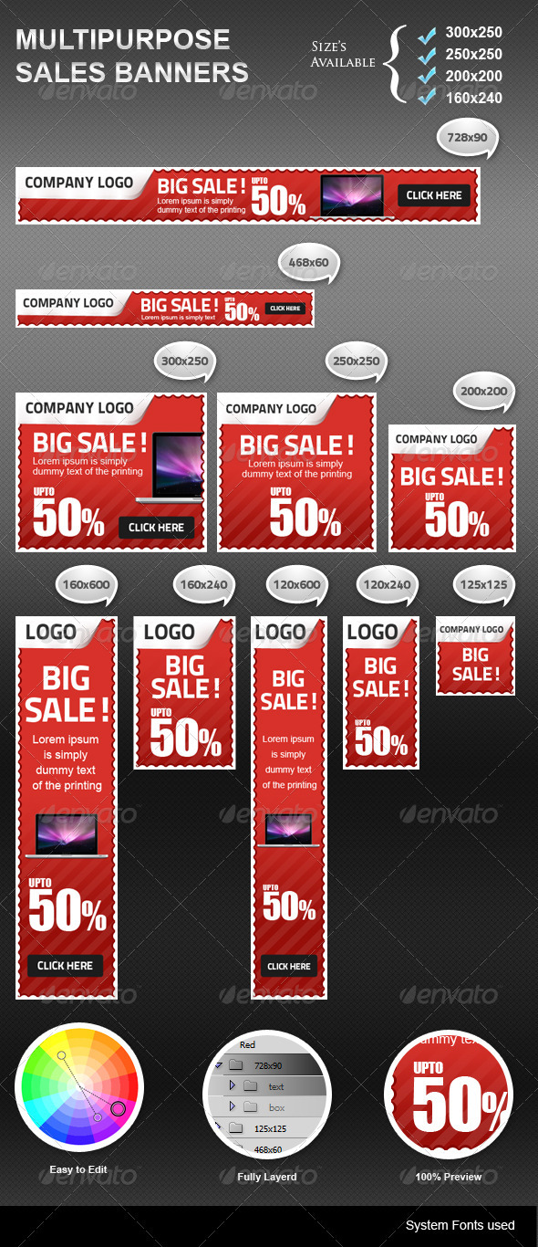 Sales Banners - Banners & Ads Web Elements
