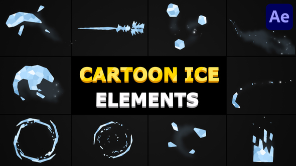 Cartoon Ice Elements | After Effects