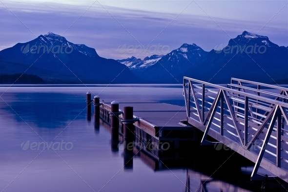 Boats Dock Lake McDonald - Stock Photo - Images
