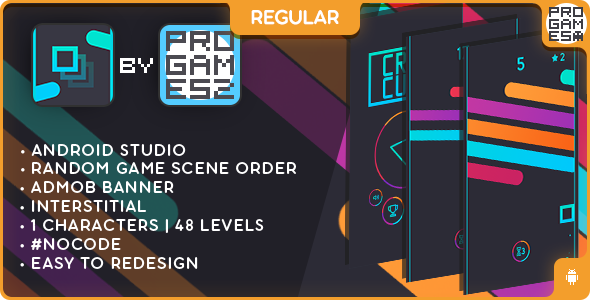 Crazy Cube (REGULAR) - BUILDBOX CLASSIC game - Android Studio