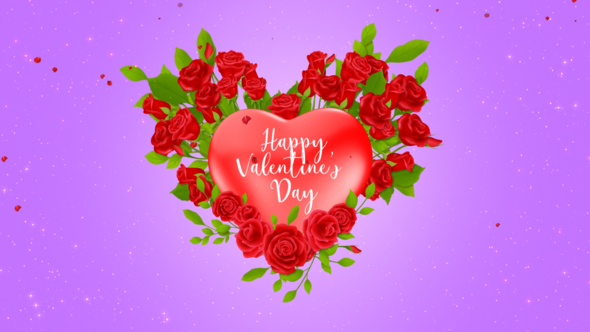 Valentine Rose Reveal Logo Stings template preview