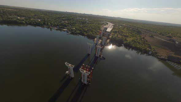 Supports of Unfinished Bridge in Water alt