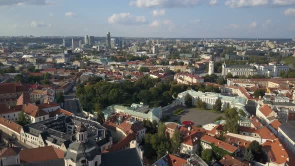Beautiful Aerial View of the Old Town of Vilnius alt
