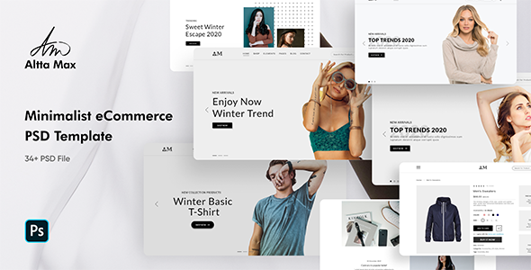 Altta Max - Minimalist ecommerce PSD Template