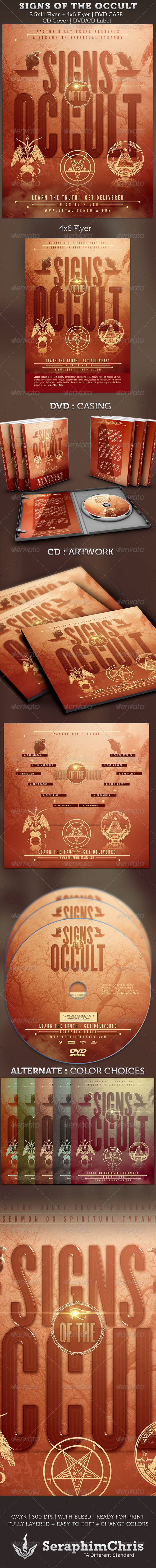 Signs of the Occult: Church Flyer and DVD Template - Church Flyers