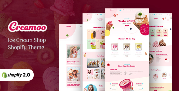 Creamoo - Ice Cream & Cake Shop Shopify Theme