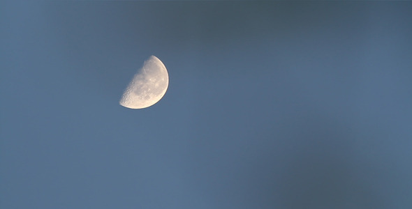 Half Moon In Blue Sky 2