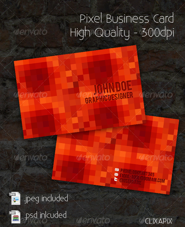 Pixel Business Card - Creative Business Cards